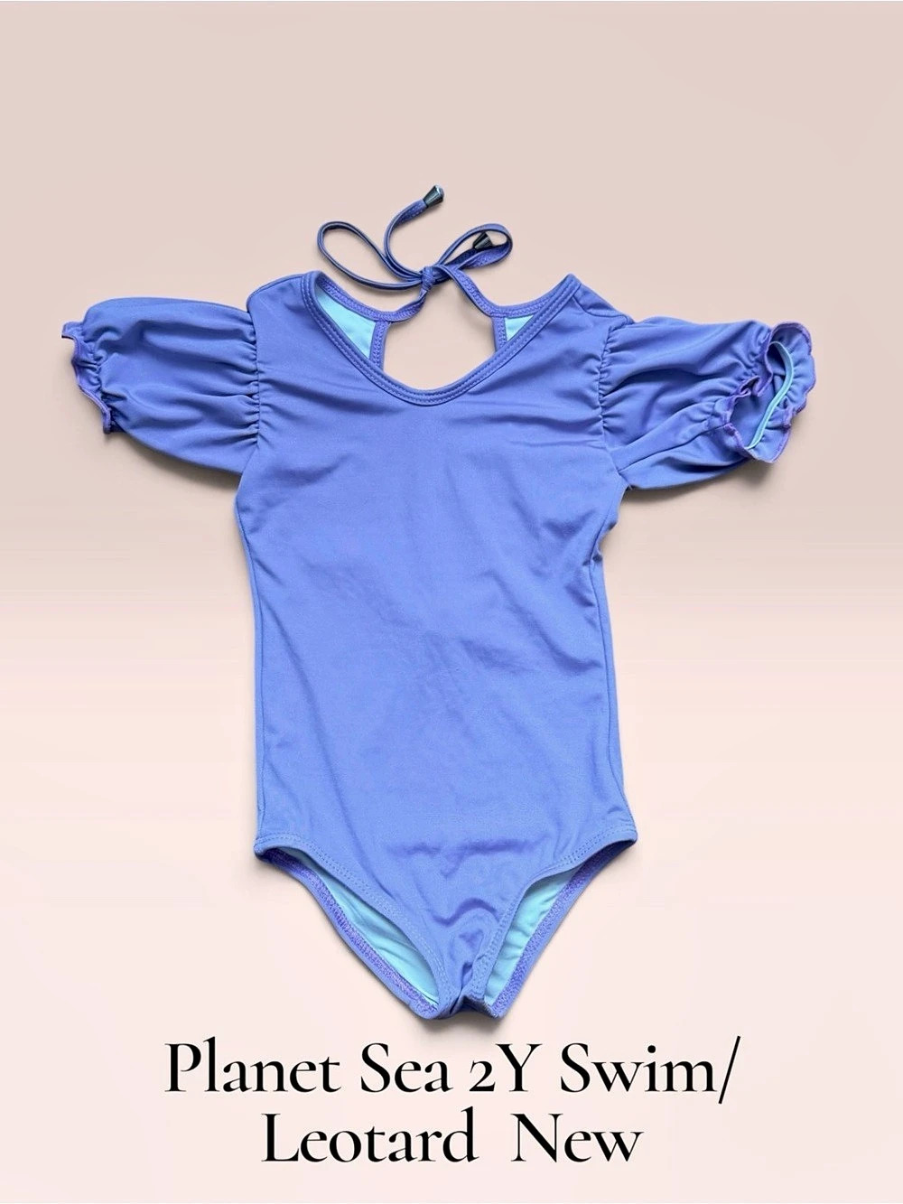 Planet Sea Suit Puffy Sleeves Lilac One Piece Girls 2Y